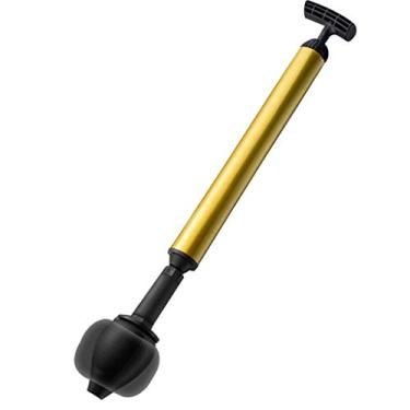 Imagem de Pistola elástica de dreno de ar para vaso sanitário pode ser girada 180° multifuncional bomba de pressão limpador para pia, ralo de chão, banheiro