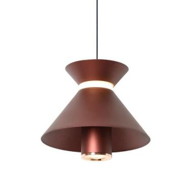 Imagem de Pendente LED 10W 18x15 cm nas cores Vermelho Preto ou Branco - Enova, 