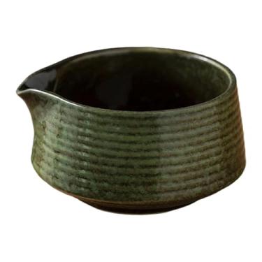 Imagem de Fenteer Utensílios de chawan matcha tigela para mexer a tigela de chá de porcelana artesanal para amantes de chá com chá de chá Matcha Latte Friend Gift, Verde