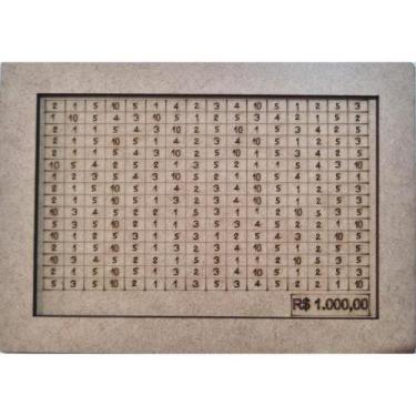 Imagem de Cofre Desafio 10mil 5mil 1mil Caixa Dinheiro De Madeira Método Japonês