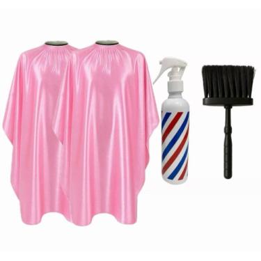 Imagem de Kit 2 Capas De Corte Com Zíper + Borrifador Pole E Espanador - Barbers