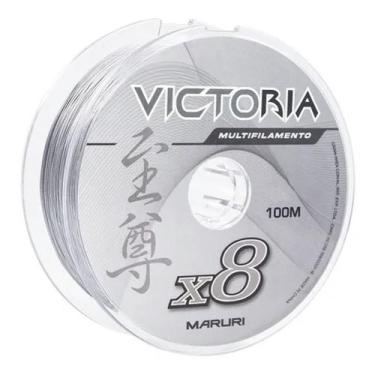 Imagem de Linha de Pesca Multifilamento Victoria 8X Cinza 100m Maruri Pescaria P