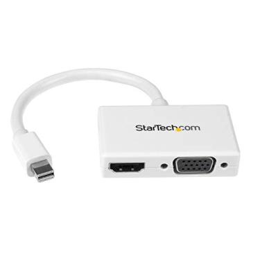 Imagem de StarTech. Adaptador Mini DisplayPort para HDMI e VGA - Mini Hub DisplayPort Multiport para o seu monitor/monitor HDMI ou VGA (MDP2HDVGAW) Branco