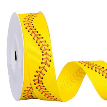 Imagem de YAMA Fita de softball, 10 metros, fita esportiva de gorgorão para artesanato, laços de cabelo, embrulho de presente, decoração de festa de equipe