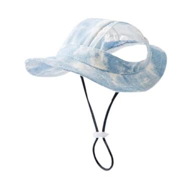 Imagem de Bothyi Boné de beisebol para cachorro, chapéu esportivo para animais de estimação ao ar livre com furos para orelhas, proteção solar para animais de, L