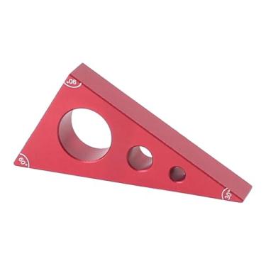 Imagem de IEUDNS Régua triangular para marcenaria, ferramenta para maquinista, de ângulo pequeno portátil de liga de alumínio de 30/60/90 graus para carpinteiros