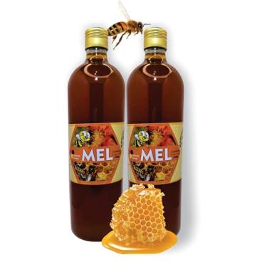 Imagem de Mel de Abelha 100% Puro 2 Garrafas 1,4kg - Florada Silvestre