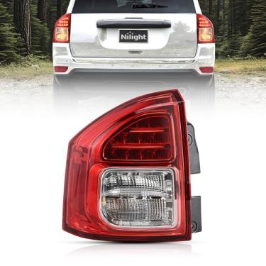 Imagem de Nilight Conjunto de lanterna traseira compatível com Jeep Compass 2011 2012 2013 lâmpada traseira estilo original substituição lado do motorista com lâmpadas