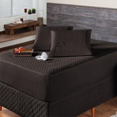 Imagem de Protetor De Colchão Impermeável Matelado Queen Tabaco