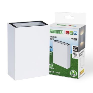 Imagem de Arandela Led Taschibra Quadre Slim Ip65 Branca Bivolt 6500k Luz Fria