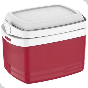 Imagem de Caixa Termica Pequena 5L Coller Vermelha Com Alça Soprano