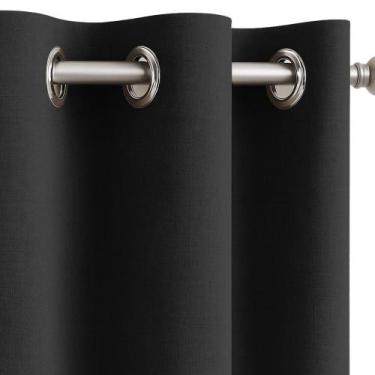 Imagem de Cortina De Linho Rústico Texturizado 3,00m x 1,60m Toque Natural Com I