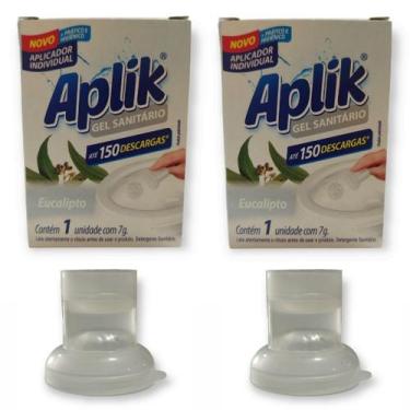 Imagem de 2 Gel Desodorizador Adesivo Perfumado com Aplicador Vaso até 150 Desca