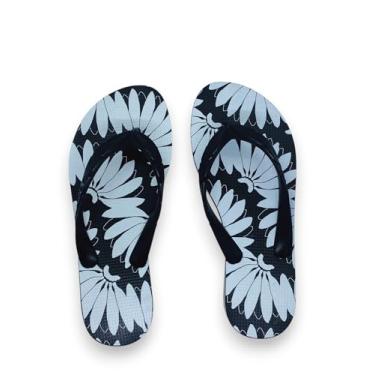 Imagem de Chinelo Farm Rio Floral, Tiras Estampadas, Preto e Branco, Coleção Copabanana (Unica, BR, Adulto, Numérico, M, 35)