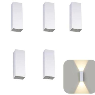 Imagem de Kit 5 Luminárias Arandela Led Branca 5W 3000K Luz Amarela, 3