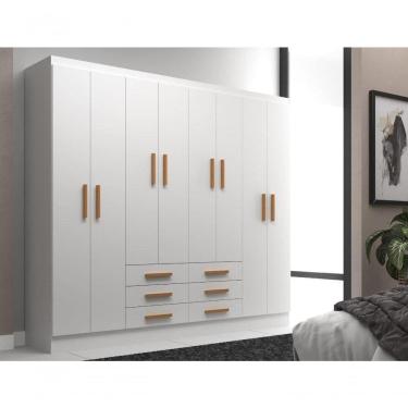 Imagem de Guarda Roupas Paris 8 Portas 6 Gavetas - Branco Branco