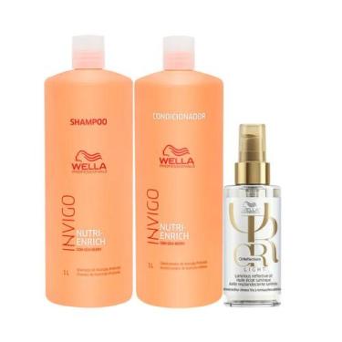 Imagem de Wella Nutri-Enrich Sh 1000ml + Cond 1000ml + Oleo Light 100ml - Wella 