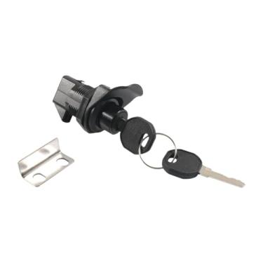 Imagem de KiBcsLic Acessórios para trava de porta-luvas com botão de pressão e chaves, fácil instalação, substituição, trava de pressão para fechar, para carrinho de