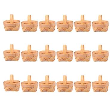 Imagem de Parliky 18 peças de mini cestas de armazenamento tecidas à mão para doces pequenos suportes de lembrancinhas de festa rústicas decorativas para ocasiões especiais