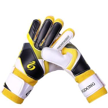 Imagem de CIADAZ Luvas de futebol acolchoadas para jovens, aperto flexível, palma de futebol, goleiro, luvas para crianças, meninos e homens