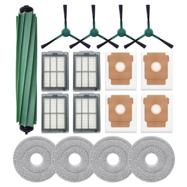 Imagem de Neutop Peças de reposição compatíveis com iRobot Roomba Plus 405/505 Combo Robot Vacuum Accessories com 1 rolo, 4 filtros, 4 escovas laterais, 4 esfregões, 4 sacos de poeira