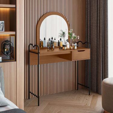 Imagem de Penteadeira com Espelho Oasis 1 GV Preta e Nature