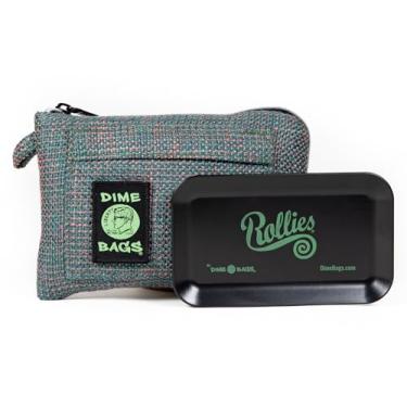 Imagem de Dime Bags Bolsa acolchoada multifuncional com bandeja de acessórios e bolso à prova de cheiro/derramamento, capa protetora para armazenamento de vidro e viagens, Aqua, 8 Inch (Pack of 1)