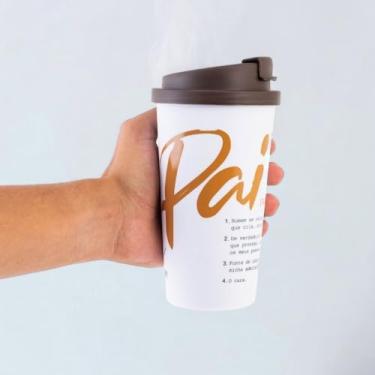 Imagem de Copo Viagem com Tampa 500ml Marrom - Significado de Pai