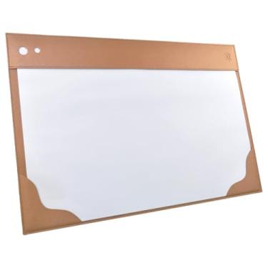 Imagem de Risque e Rabisque de Mesa A3 Sintético Vayly com Base Antiderrapante e Design Sofisticado. (Rose Gold)