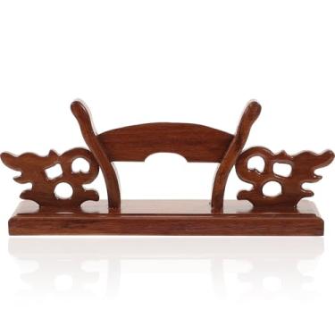 Imagem de HOMSFOU Suporte De Exposição Ventiladores, Prateleiras Japonesas Para Colecionáveis, Base Decoração Casa, Plástico, Madeira Removível