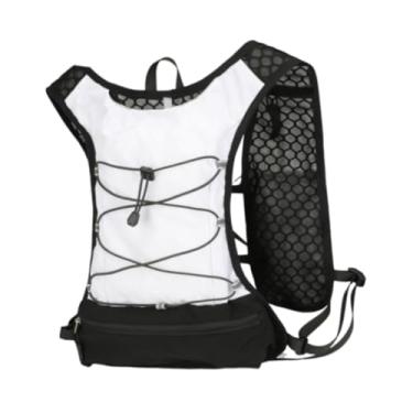 Imagem de MotiveTech Colete de hidratação Mochila para corrida Mochila leve com fivela ajustável Bolsa esportiva para corrida Ciclismo Camping Trilha, Branco