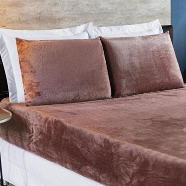 Imagem de Jogo de Cama Biasoft Casal 03 Peças Manta - Rosê - Bia Enxovais