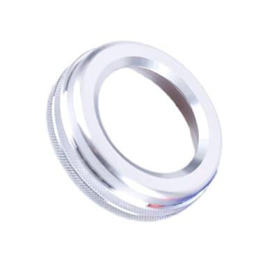 Imagem de Riloer Capa de botão de volume de áudio, 1 peça de decoração de anel de capa de interruptor de rádio de carro, acessórios de acabamento de tampa de botão interior compatíveis com Mercedes A B C E CLA