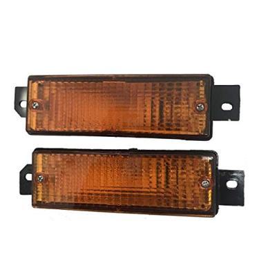 Imagem de 2 lâmpadas indicadoras de refletor de para-choque dianteiro para BMW E30 M40 1983-1991 (âmbar)