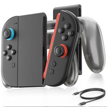 Imagem de LuxiSync Cabo de carregamento para controles Switch 2 (2025) – Play and Charge with Type-C, design ergonômico do controlador, indicador LED, leve, inclui cabo USB-C