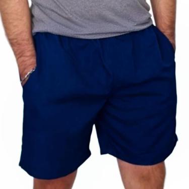 Imagem de Short Tactel Masculino Colorido Bermuda Lisa Plus Size - Repelique, Az