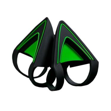 Imagem de Acessório Kitty Ears para Headset Gamer Razer Kraken, Preto e Verde, RC21-01140200-W3M1
