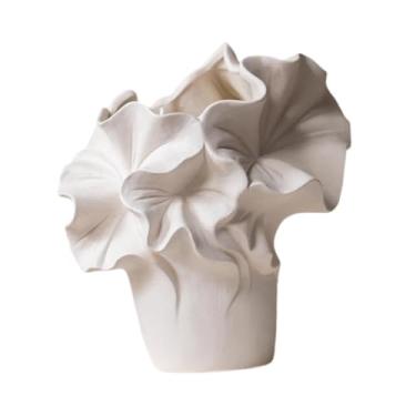 Imagem de Ｂｅｓｇａ Vaso de cerâmica para flores, arranjo floral, versátil, simples, de porcelana fosca, para entrada de escritório, decoração de casa e fazenda, Style E