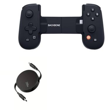 Imagem de BoxWave Cabo compatível com Backbone One (Android) - PD miniSync (240W), cabo retrátil PD 240W USB portátil tipo C - Preto