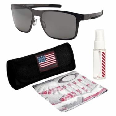 Imagem de OAKLEY Óculos de sol HOLBROOK METAL OO4123 com kit oficial de óculos, Metálico fosco, 55 mm