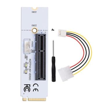 Imagem de Adaptador DIY NGFF M.2 para PCI-E 4X Riser Card M2 Chave M para PCIe X4 com Tensão LED