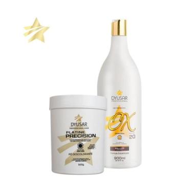 Imagem de Kit Descoloração Profissional Po Descolorante Blue E Ox 20 - Dyusar Co