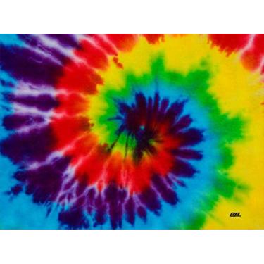 Imagem de Rogue River Tactical Tie Dye Groovy Tábua de corte de vidro colorida para cozinha, presente decorativo, design de paz
