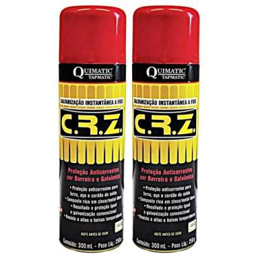 Imagem de Kit 2 Sprays Galvanização a Frio CRZ 300ml DM1 Quimatic Tapmatic