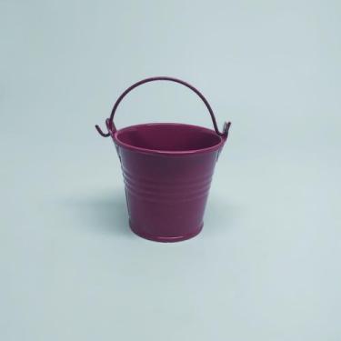 Imagem de Mini Balde Colorido Alumínio C Alça Decoração Lembrancinha, Balde Alum