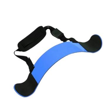 Imagem de Fenteer Braço Blaster para Bíceps Tríceps Exercício Fitness Suporte de Pescoço Bordas Acolchoadas Equipamento de Treino Portátil Treinamento de Força, Azul