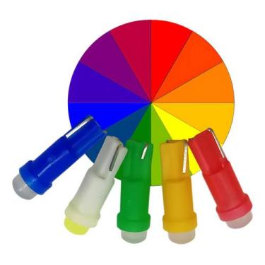 Imagem de 2 Lâmpada Led Dark Blue Comando Ar Ventilação Palio Uno - Lumi, Verde