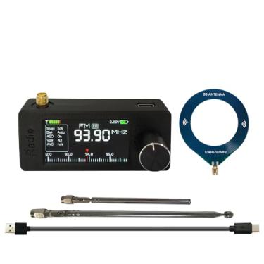 Imagem de Mini receptor de rádio SI4732 atualizado com tela colorida IPS, rádio portátil AM FM de ondas curtas com modos USB LSB ESP32-S3 Hi-Z e amplificador de fone de ouvido tamanho de bolso de bateria de