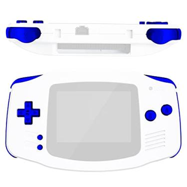Imagem de eXtremeRate Conjunto completo de botões de substituição GBA azul cromado para Gameboy Advance - Console de jogos portátil não incluído