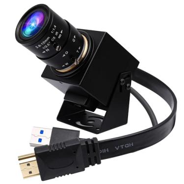 Imagem de ELP Webcam HDMI 4K USB3.0 - 60fps, 8MP, lente de zoom 4X (2,8-12 mm), close-up, H.264, telescópio, CCTV industrial